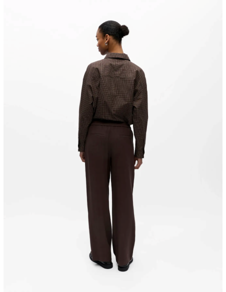 ObjSanne Wide Pant | Brown
