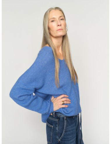 MmThora V-neck Knit | Ultramarine