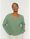 MmThora V-neck Knit | Green
