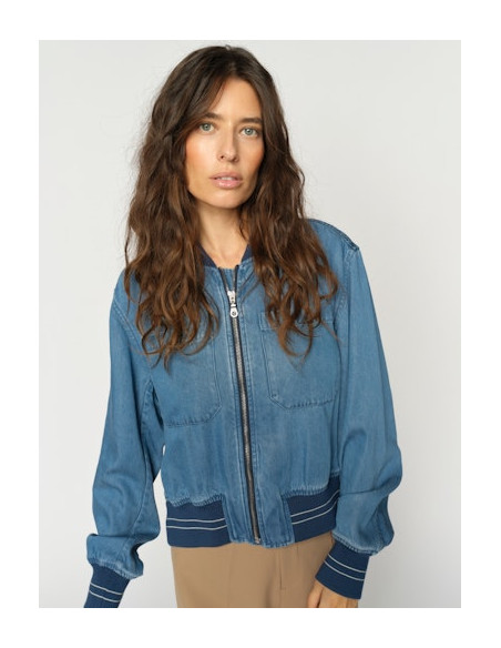 MmCate Onyx Jacket | LtBlue Denim