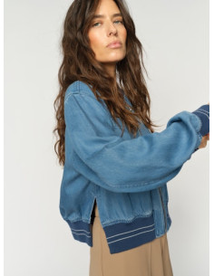 MmCate Onyx Jacket | LtBlue Denim 2