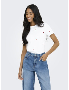 ONLKetty O-Neck Top | Heart