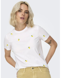 ONLKetty O-Neck Top | Lemon