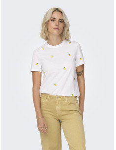 ONLKetty O-Neck Top | Lemon 2