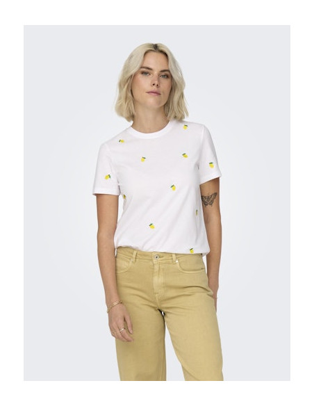 ONLKetty O-Neck Top | Lemon