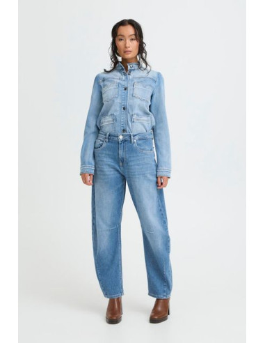 PzAnni Barrel Jeans | MedBlue