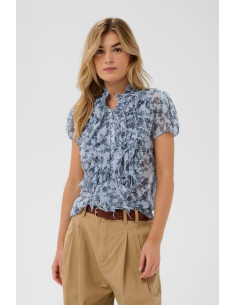 LiljaSZ Crinkle Shirt | Sky