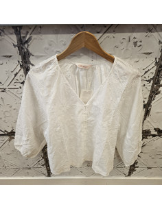 ONLZion 3/4  Emb Top | Cloud