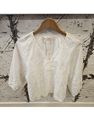 ONLZion 3/4  Emb Top | Cloud