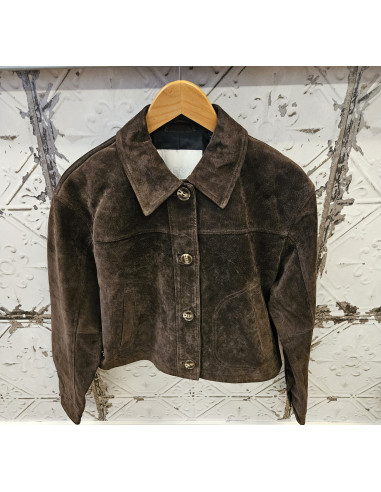 VMRoycestine Short Suede Jacket | Chocolate