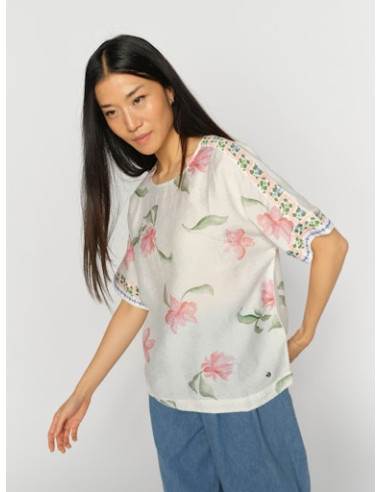 MmPalma Orchid Blouse | Ecru