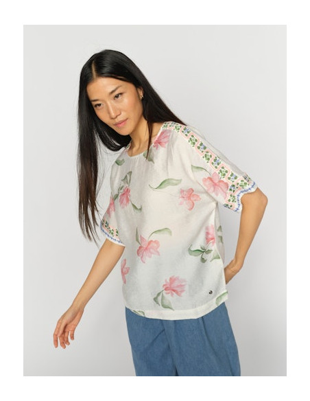 MmPalma Orchid Blouse | Ecru