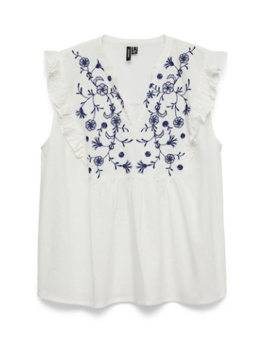 VmHannah EMB Top | White