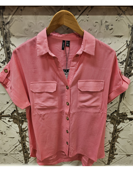 VmBumpy SS Shirt | Pink
