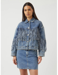 YasAiko Fringe Jacket | MedBlue 2
