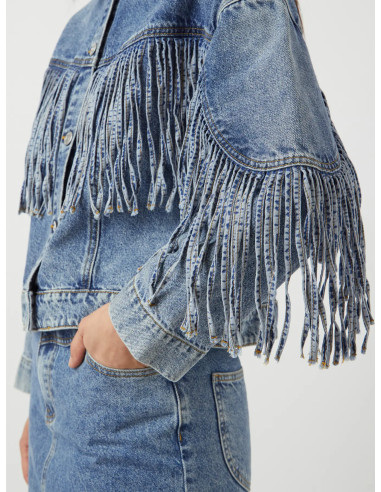 YasAiko Fringe Jacket | MedBlue