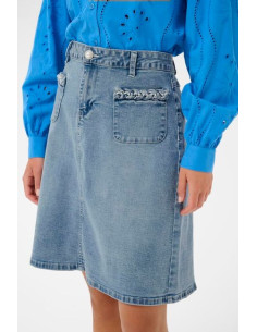 CrGrazie Denim Skirt | MedBlue 2