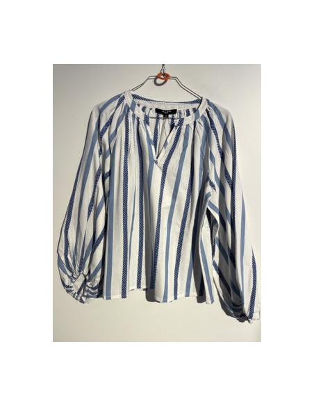 Dorthe Stripe Blouse | Blue