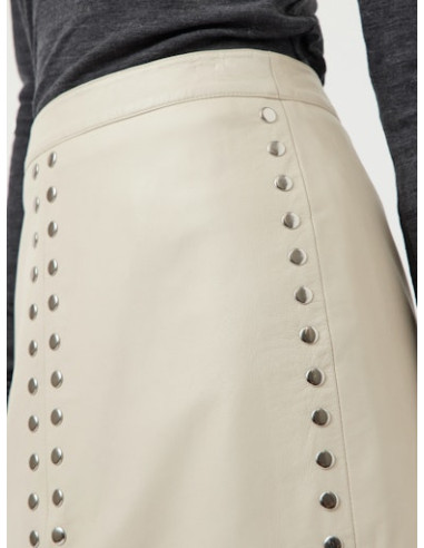 YasJuniper Leather Skirt | Fog