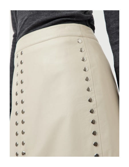 YasJuniper Leather Skirt | Fog