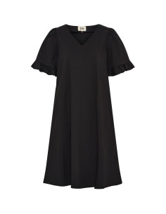 Sigga Flounce Dress | Black