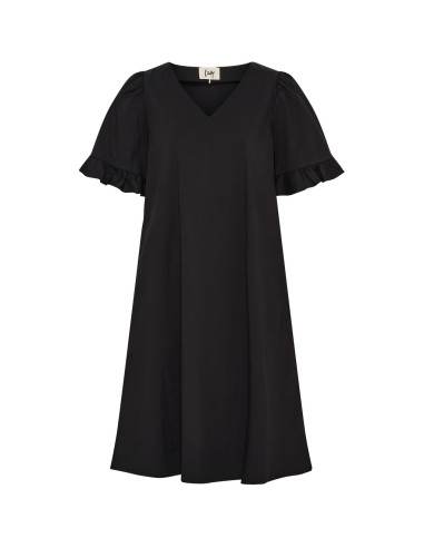 Sigga Flounce Dress | Black