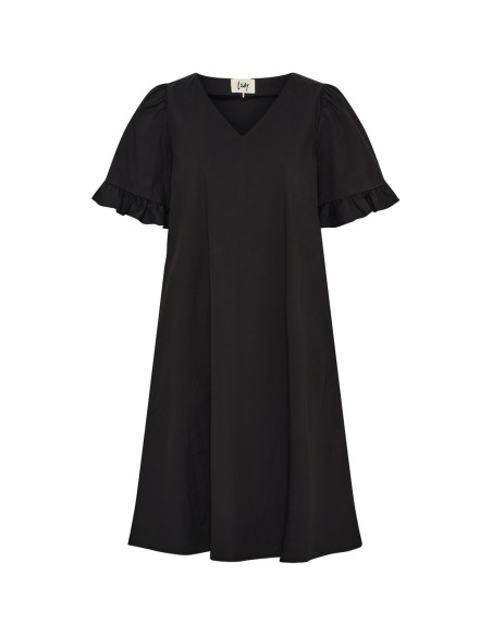 Sigga Flounce Dress | Black