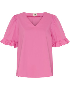 Sigga Flounce Blouse | Pink