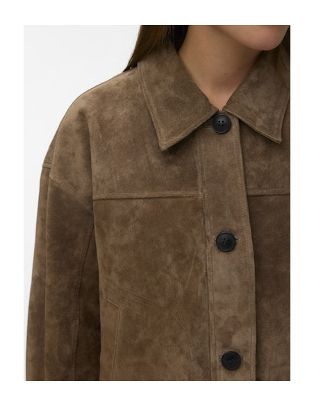 VMRoycestine Short Suede Jacket | Chocolate