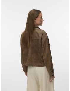 VMRoycestine Short Suede Jacket | Chocolate 2