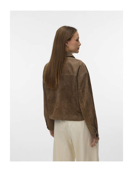 VMRoycestine Short Suede Jacket | Chocolate