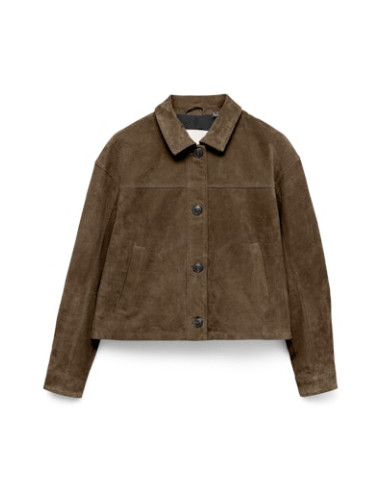VMRoycestine Short Suede Jacket | Chocolate