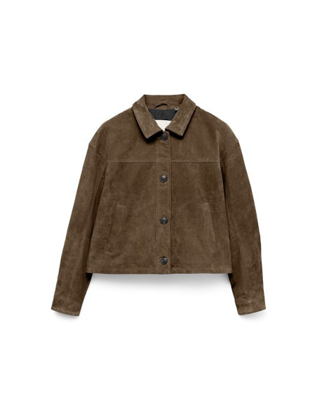 VMRoycestine Short Suede Jacket | Chocolate