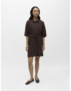 ObjSanne 2/4 Shirt Dress | Brown
