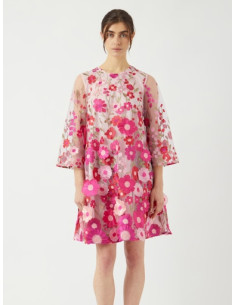 YASFlowering 3/4 Dress | Fuchsia