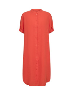 MmArtleth SS Linen Dress | Orange