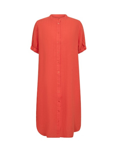 MmArtleth SS Linen Dress | Orange
