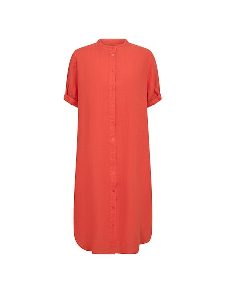 MmArtleth SS Linen Dress | Orange