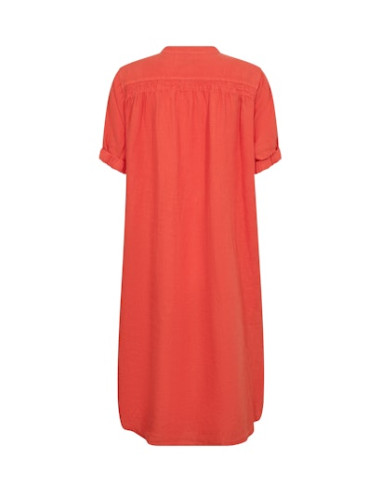 MmArtleth SS Linen Dress | Orange
