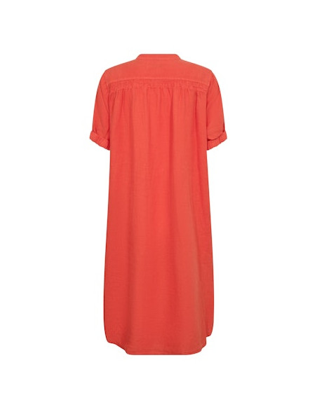 MmArtleth SS Linen Dress | Orange