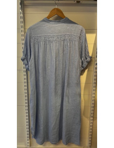 MmArleth SS Linen Dress | Blue 2