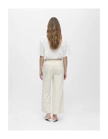 ObjLisa Cropped Wide Pant | Sandshell