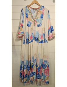 Klänning Print  | Blue