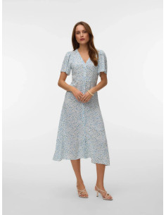 VmAlba Calf Dress | White