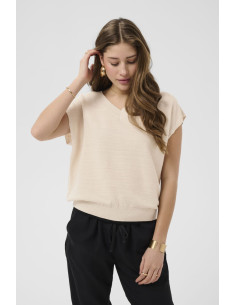 CrEvisa Knit Blouse | Pale
