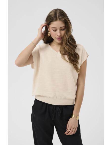 CrEvisa Knit Blouse | Pale