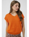 CrEvisa Knit Blouse | Orange