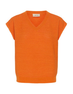 CrEvisa Knit Blouse | Orange 2