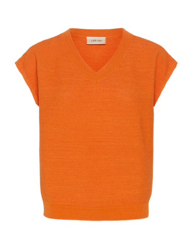 CrEvisa Knit Blouse | Orange