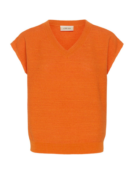 CrEvisa Knit Blouse | Orange